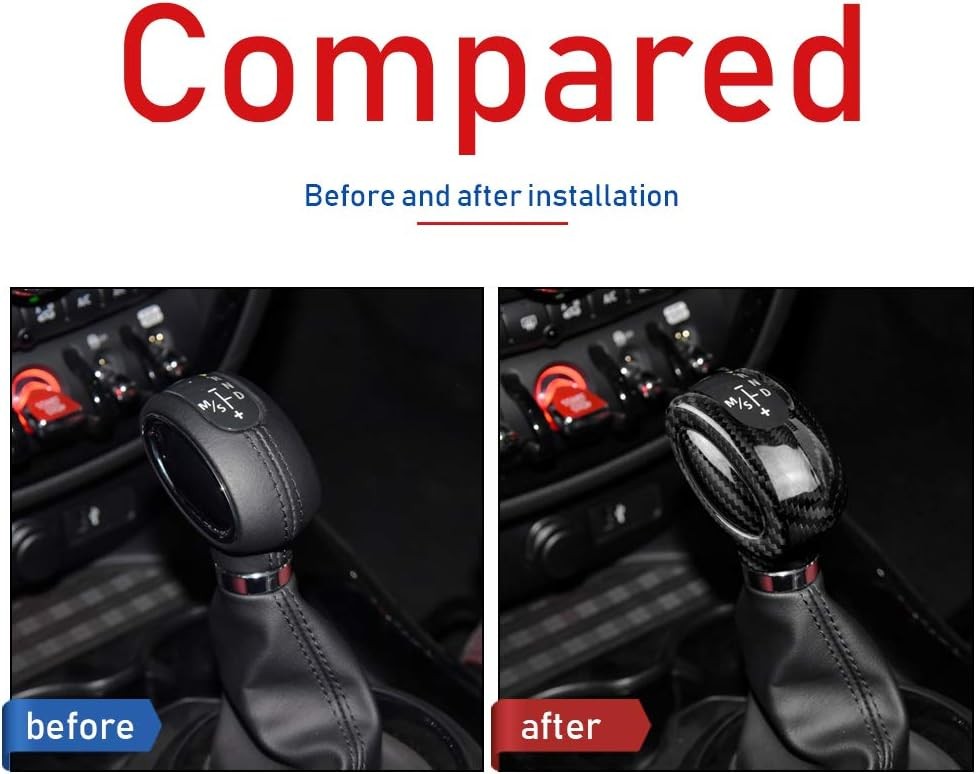 Full Wrap Black Hard Carbon Gear Knob 2Pcs For MINI F Series - detail view 3