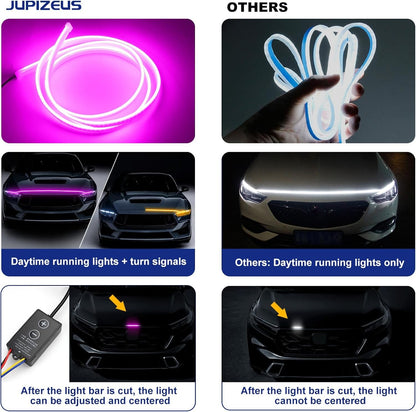 For Universal Vehicle 2M Waterproof Hood Daytime Running Light - FREE GIFT
