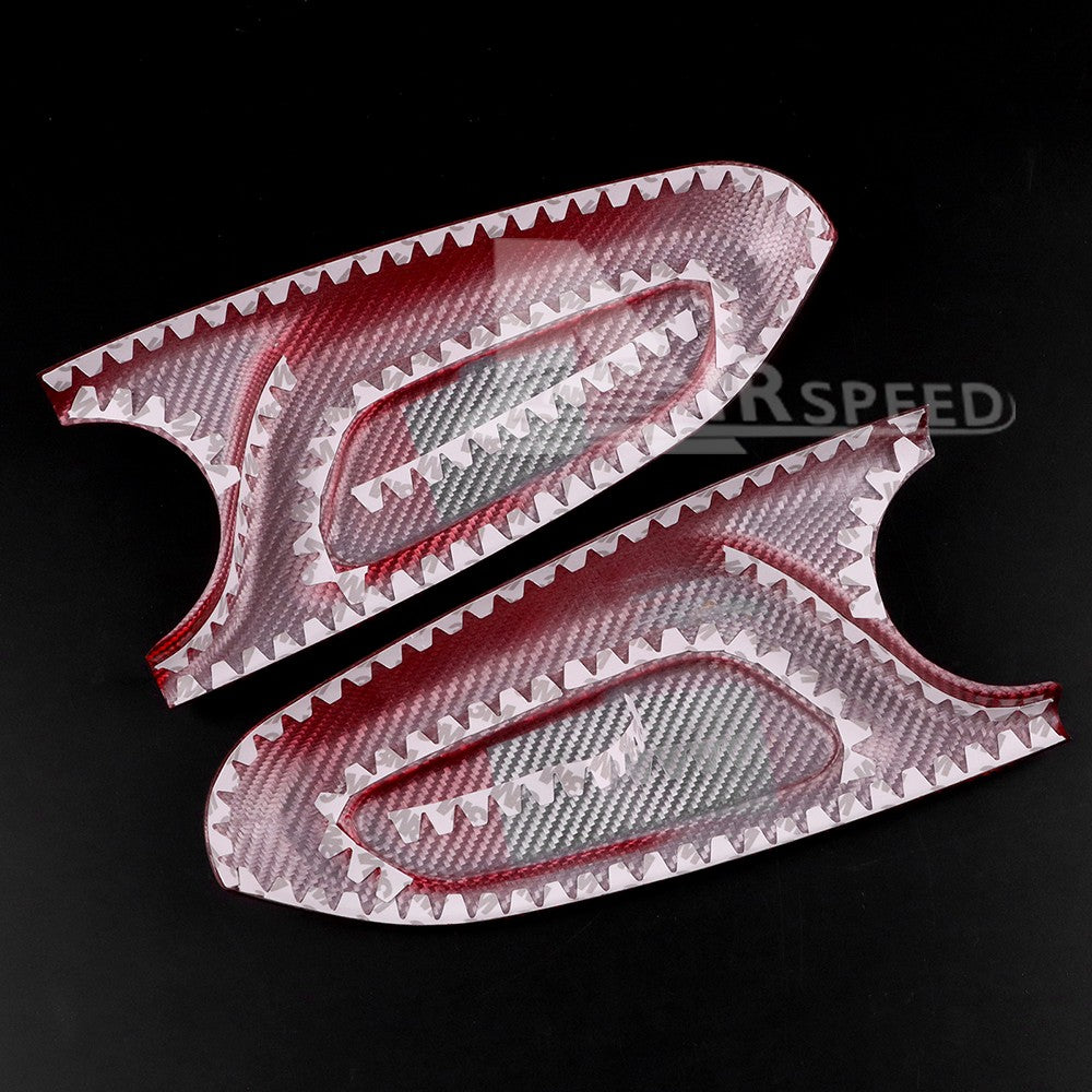 For MINI F60 2017-2022 Car Center Armrest Box Side Cover Trim Red Carbon Fiber - detail view 9