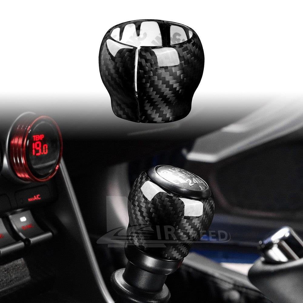 Car Gear Shift Head Cover Hard Carbon Fiber for Subaru BRZ Toyota GR86 2022-2025 - product view