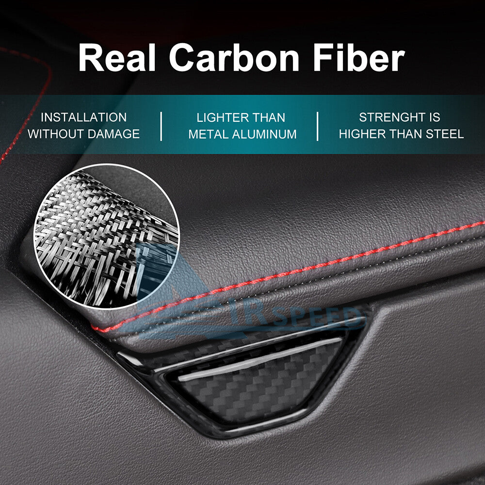 For Corvette C8 2020-2023 REAL HARD Carbon Fiber Center Armrest Box Button Cover