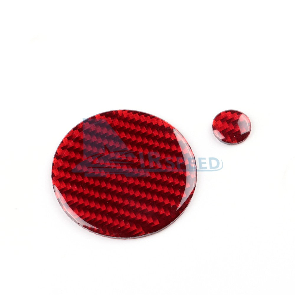 For Mazda 3 Axela 2019-2024 Central Multimedia Knob Trim Cover Red Carbon Fiber