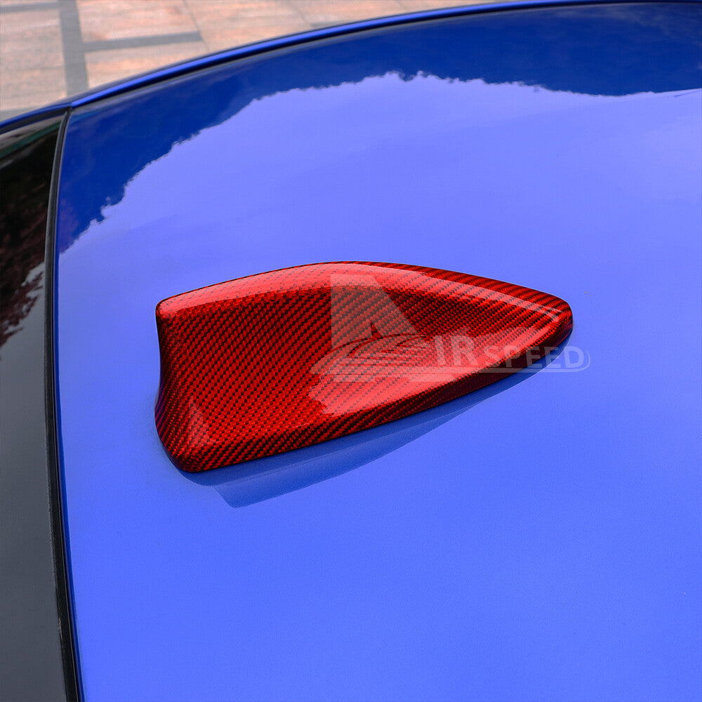 REAL Carbon Fiber Shark Fin Antenna Cover Red For Subaru WRX S4 STI VB 2022-2023 - detail view 4