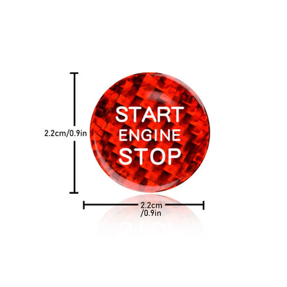 Red Carbon Fiber Engine Start Button Sticker for BMW X5, Z4, 3 Series G20, G05, G07, G14 & G29 - detail view 4