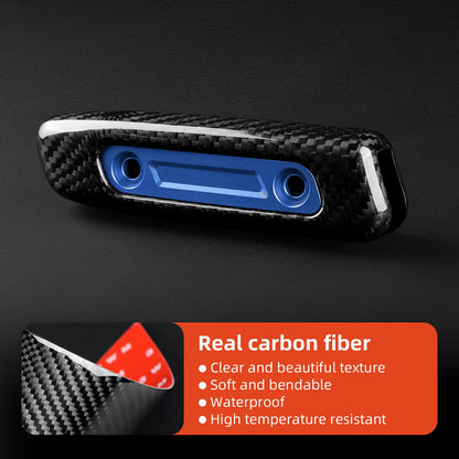 Blue Hard Carbon Fiber Handbrake Interior Sticker for 2024-2025 Ford Mustang - detail view 8
