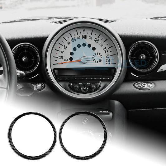 Black Hard Carbon Fiber Air Vent Outlet Cover For Mini R55 R56 R57 2007-2013 - product view