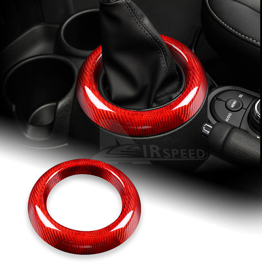 Gear Shift Panel Trim Cover Real Carbon Fiber For MINI F54 F55 F56 F57 F60 14-22 - product view