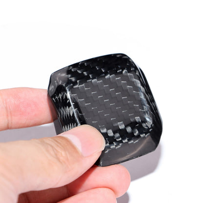 Seat Leon 2020-2026 Auto Black Hard Carbon Fiber Gear Shift Knob Cover Universal - detail view 9