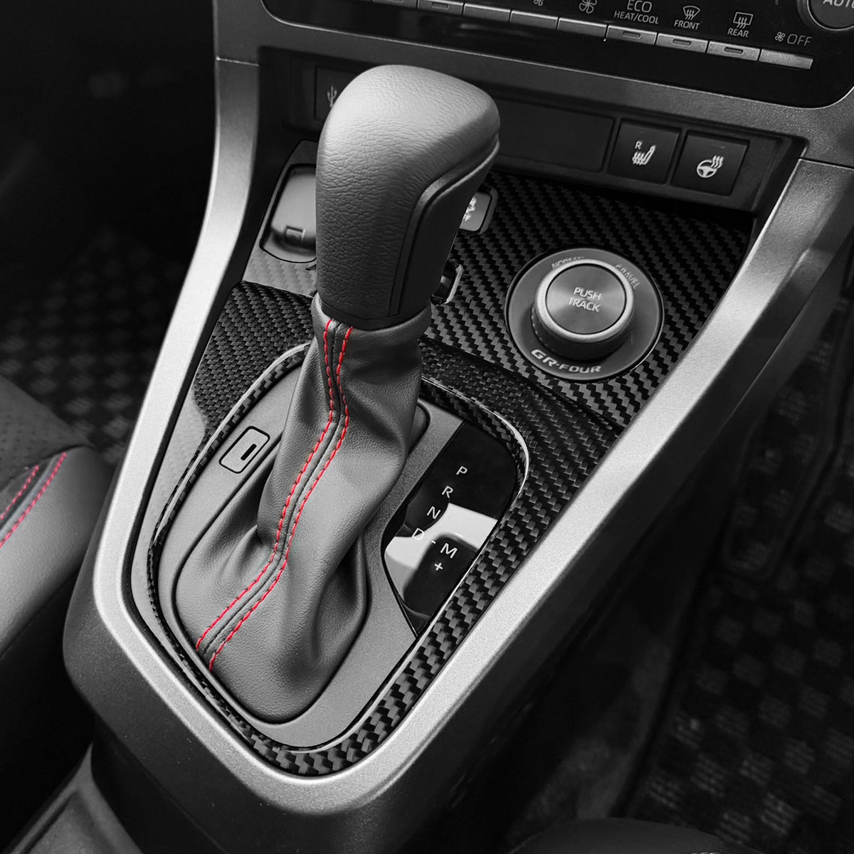 Car Center Gear Shift Panel Cover Carbon Fiber for Toyota GR Yaris 2025-2026 - detail view 8
