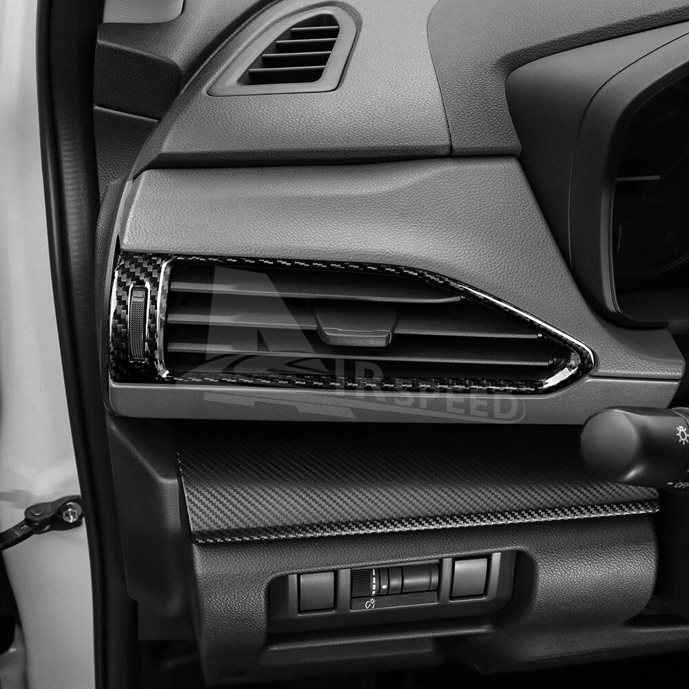 For Subaru Crosstrek 2024 Air Vent Outlet Cover REAL HARD Carbon Fiber BLACK - detail view 6