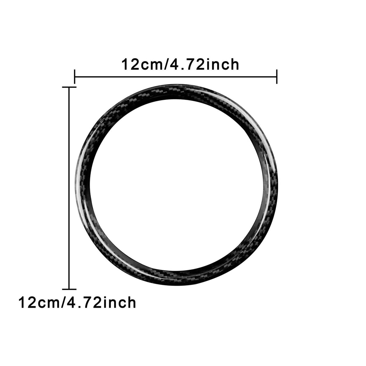 For Mini Cooper F-Series Steering Wheel Hub Center Ring Black Hard Carbon Fiber - detail view
