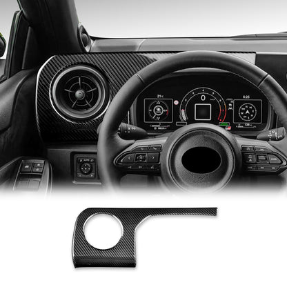 Black Carbon Fiber Driver's Air Outlet Panel Cover for Toyota GR Yaris 2025-2026 - product view