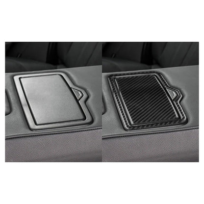 For Audi Q5 18-24 Rear Water Cup Holder Frame Trim Black Carbon Fiber LHD RHD（U.S. Stock）