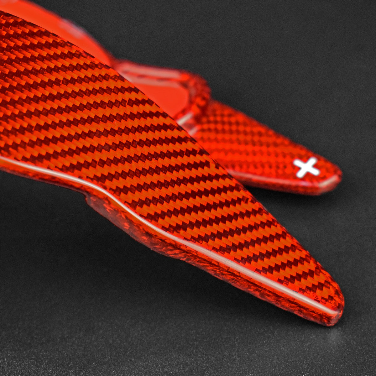 For Mini F55 F56 13-19 F54 F57 14-19 Red Steering Wheel Paddle Shifter Extension - detail view 9