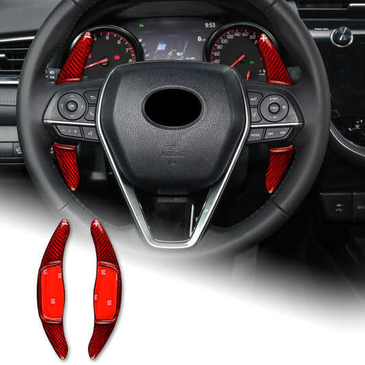 REAL Carbon Fiber Steering Wheel Paddle Shifter Cover For Camry Corolla 18-2019 - product view