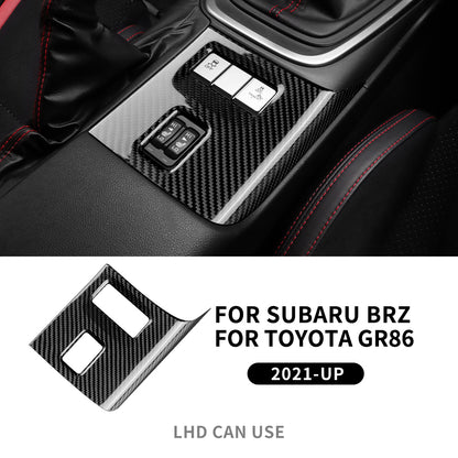 Car Center Seat Heating Button Cover Carbon Fiber for Subaru BRZ GR86 2021-2026 - detail view 10