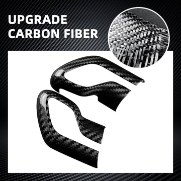 AIRSPEED Real Hard Carbon Fiber Gearshift Hood Button Frame Covers for Hyundai Elantra N (2021-2025), Interior Decor Decal Car Accessories, Black