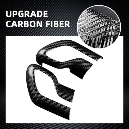 AIRSPEED Real Hard Carbon Fiber Gearshift Hood Button Frame Covers for Hyundai Elantra N (2021-2025), Interior Decor Decal Car Accessories, Black - product view