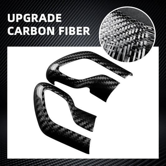 AIRSPEED Real Hard Carbon Fiber Gearshift Hood Button Frame Covers for Hyundai Elantra N (2021-2025), Interior Decor Decal Car Accessories, Black - product view