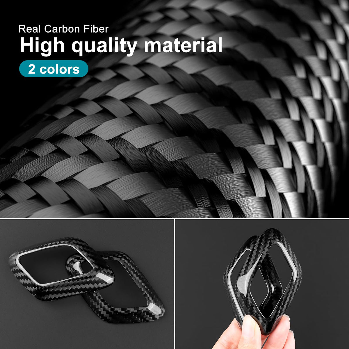 AIRSPEED for Ford F150 Carbon Fiber Gear Shift Knob Cover, Carbon Gear Head Interior Trim Accessory - detail view 6