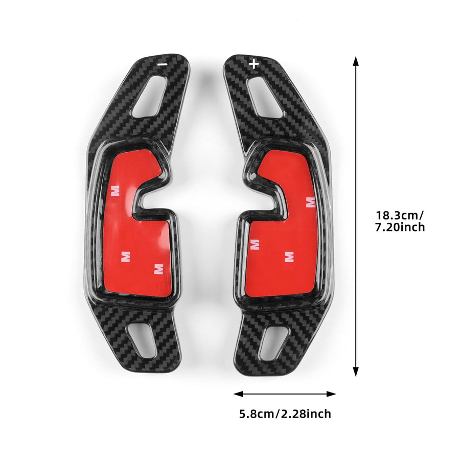 AIRSPEED 2-Piece Hard Carbon Fiber DSG Paddle Shifter Extensions for BMW X1 U11 (2023-2025), X3 G45 (2025-2026) & 5 Series G60 (2024-2026)