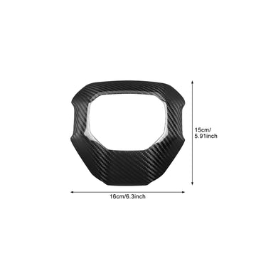 AIRSPEED Hard Carbon Fiber Steering Wheel Panel Trim for 2024-2027 Ford Mustang (Black)