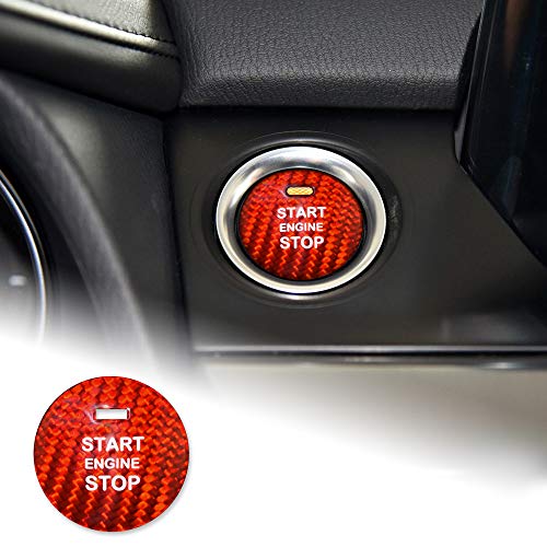 AIRSPEED Carbon Fiber Car Engine Start Button Sticker Interior Trim for Mazda Axela Atenza CX-3 CX-4 CX-5 CX-8 MX-5 Accessories