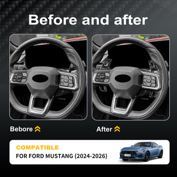 AIRSPEED 2-Piece Hard Carbon Fiber DSG Paddle Shifter Extensions for 2024-2026 Ford Mustang