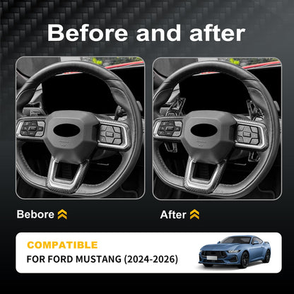 AIRSPEED 2-Piece Hard Carbon Fiber DSG Paddle Shifter Extensions for 2024-2026 Ford Mustang - product view