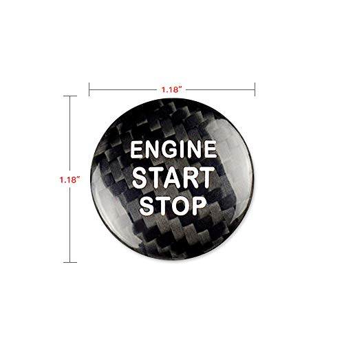 AIRSPEED Carbon Fiber Car Engine Start Button Sticker Interior Trim Decorative Decal for Subaru BRZ Toyota 86 Accessories (Black)
