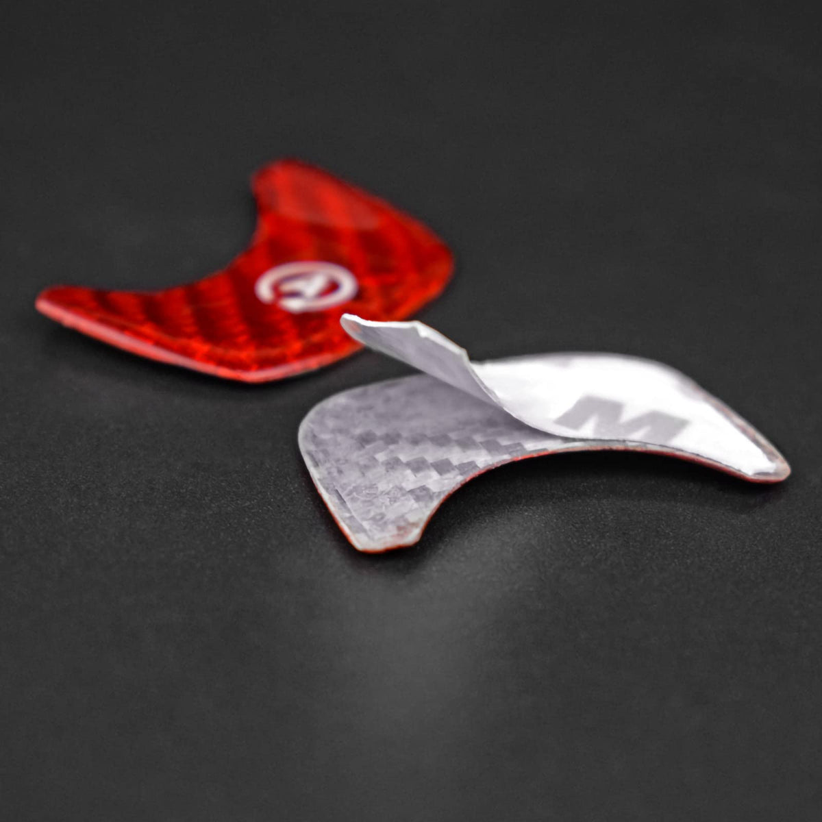 AIRSPEED Carbon Fiber Engine Start Switch Decorative Interior Sticker for Mercedes-Benz A-Class W177, GLE W167, G-Class W464 & GLS X167 - detail view