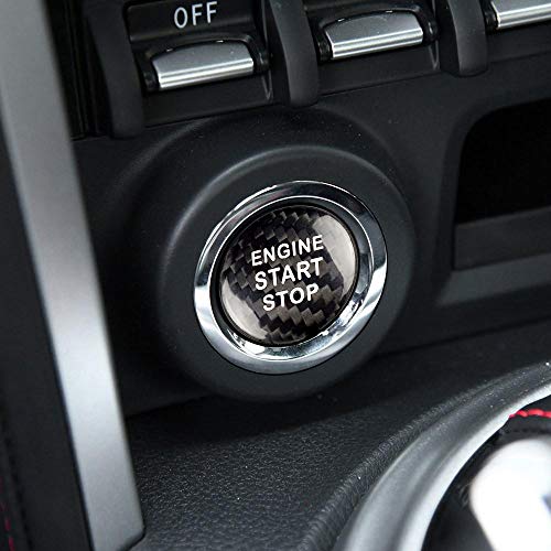 AIRSPEED Carbon Fiber Car Engine Start Button Sticker Interior Trim Decorative Decal for Subaru BRZ Toyota 86 Accessories (Black) - detail view 4