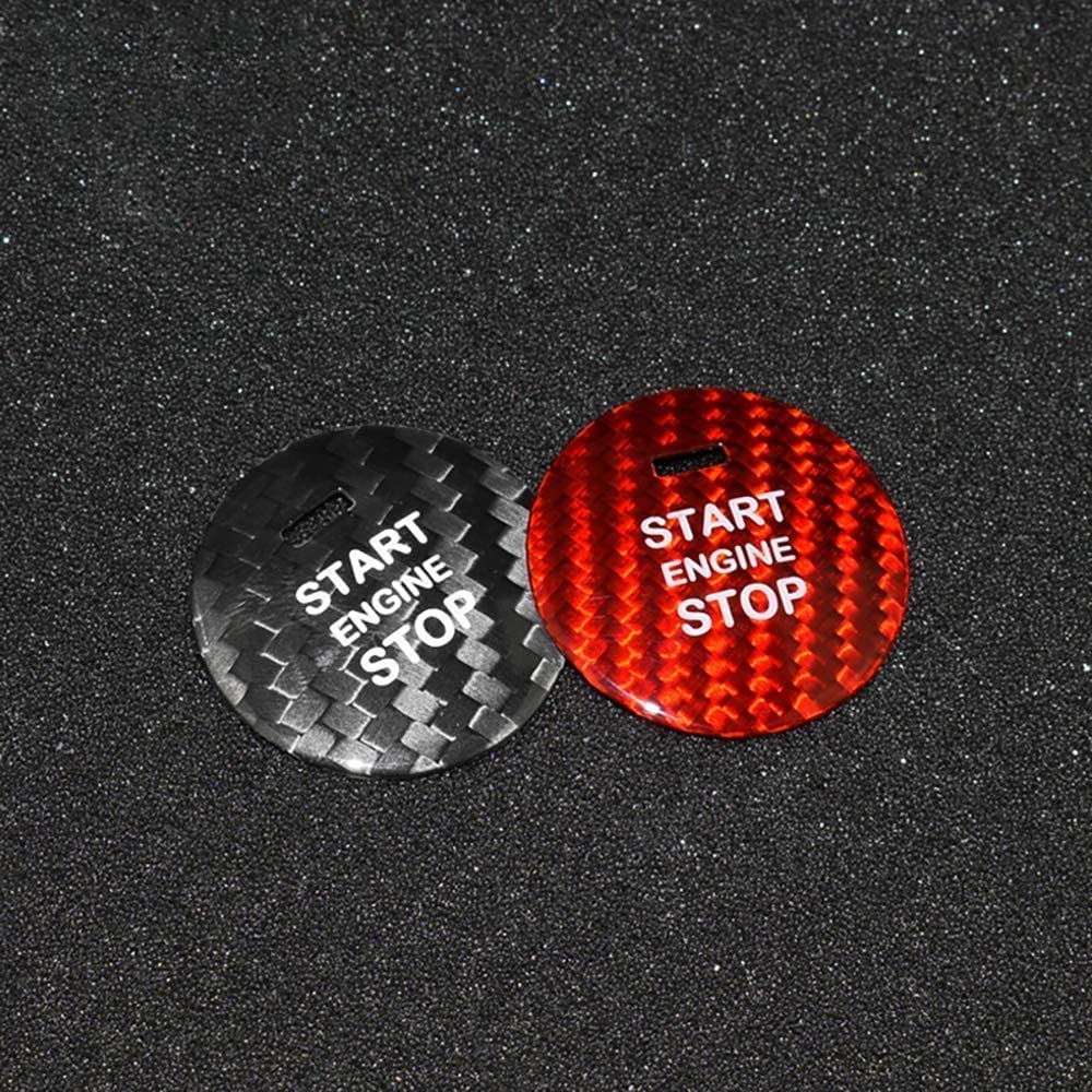 AIRSPEED Carbon Fiber Car Engine Start Button Sticker Interior Trim for Mazda Axela Atenza CX-3 CX-4 CX-5 CX-8 MX-5 Accessories (Red) - detail view 4