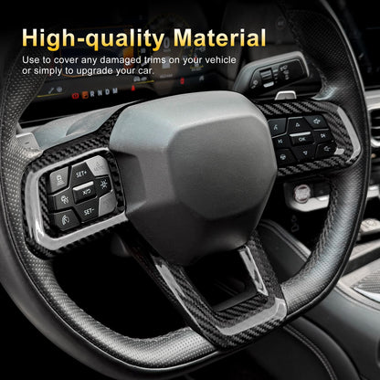 AIRSPEED Hard Carbon Fiber Steering Wheel Lower Spoke Trim for 2024-2027 Ford Mustang - detail view 3