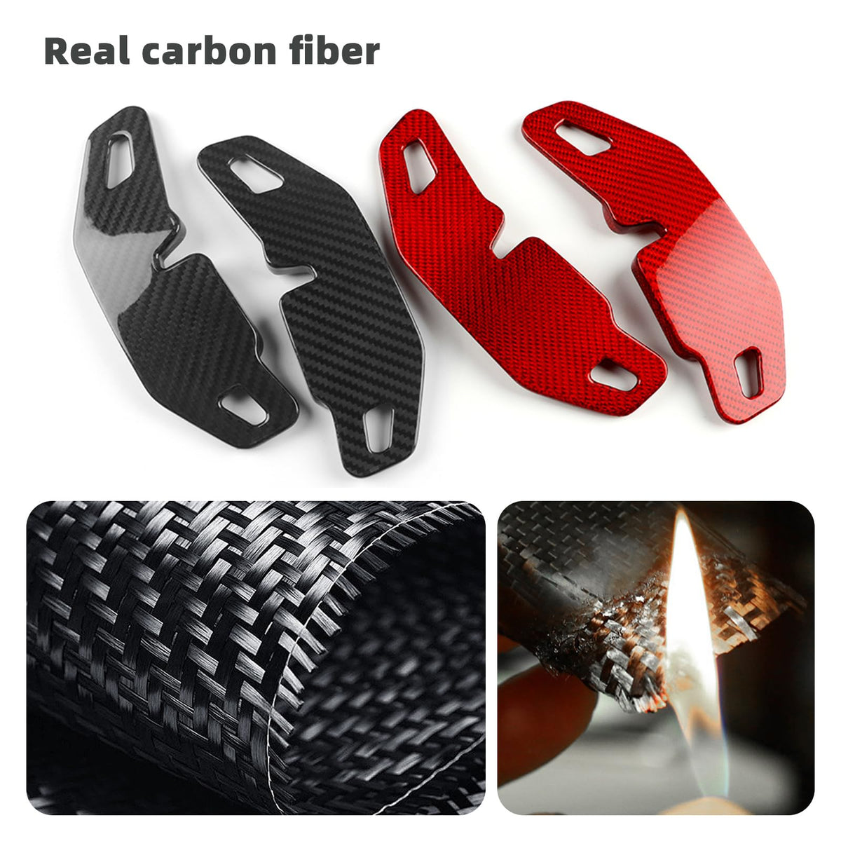 AIRSPEED 2-Piece Hard Carbon Fiber DSG Paddle Shifter Extensions for BMW X1 U11 (2023-2025), X3 G45 (2025-2026) & 5 Series G60 (2024-2026) - detail view 4