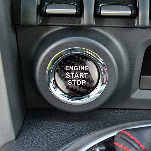 AIRSPEED Carbon Fiber Car Engine Start Button Sticker Interior Trim Decorative Decal for Subaru BRZ Toyota 86 Accessories (Black) - detail view 5