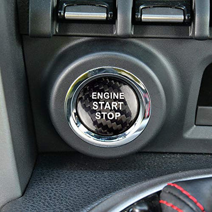 AIRSPEED Carbon Fiber Car Engine Start Button Sticker Interior Trim Decorative Decal for Subaru BRZ Toyota 86 Accessories (Black) - detail view 5