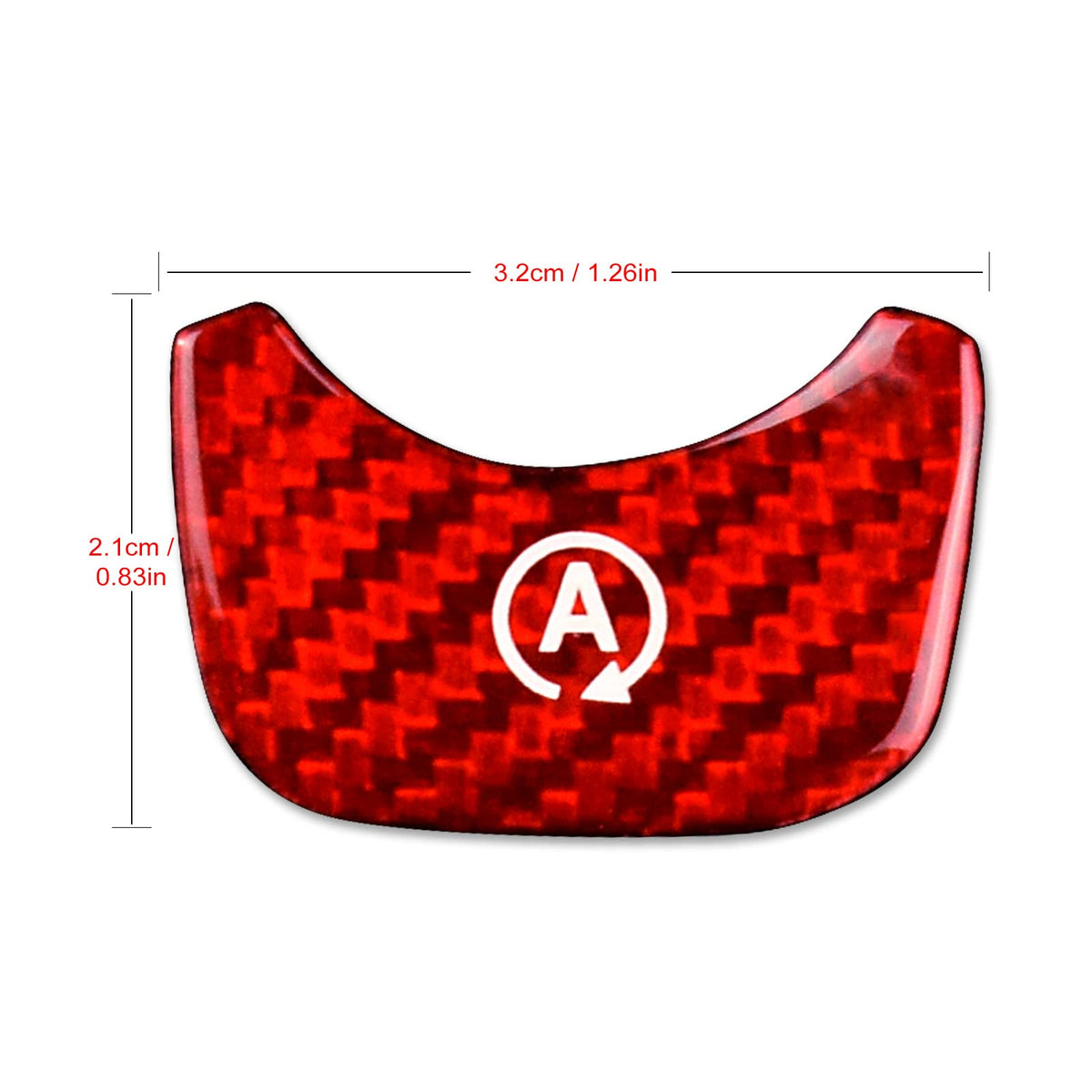 AIRSPEED Carbon Fiber Engine Start/Stop Button Sticker for Mercedes-Benz A-Class W177, GLB X247 & CLA AMG W247 (Red) - detail view 5