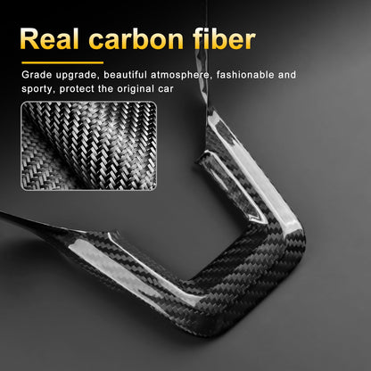 AIRSPEED Hard Carbon Fiber Steering Wheel Lower Spoke Trim for 2024-2027 Ford Mustang - detail view 4