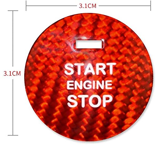 AIRSPEED Carbon Fiber Car Engine Start Button Sticker Interior Trim for Mazda Axela Atenza CX-3 CX-4 CX-5 CX-8 MX-5 Accessories (Red) - detail view 6