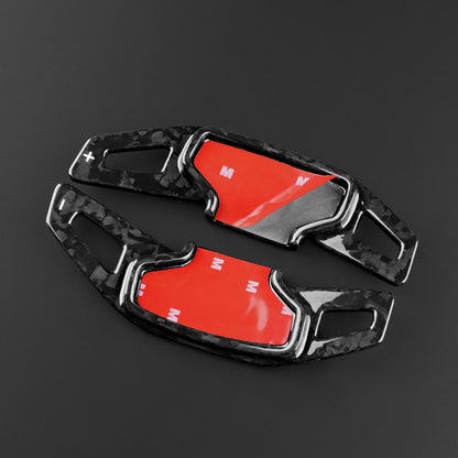 AIRSPEED 2-Piece Hard Carbon Fiber DSG Paddle Shifter Extensions for 2024-2026 Ford Mustang - detail view 6