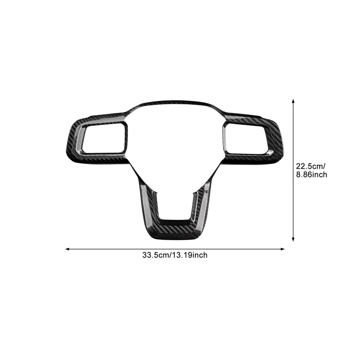 AIRSPEED Hard Carbon Fiber Steering Wheel Lower Spoke Trim for 2024-2027 Ford Mustang - detail view 6