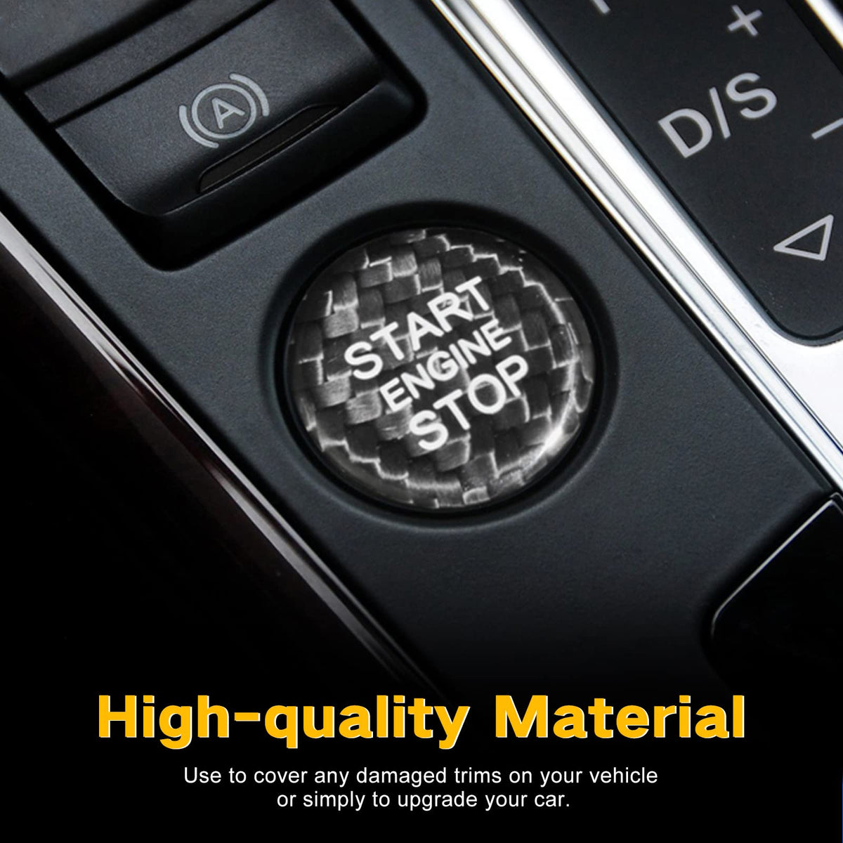 AIRSPEED for Infiniti Q50 Q60 2018-2022,Real Hard Carbon Fiber Accessory Auto Inner Parts Car Interior Steering Wheel Decoration Cover Sticker Decal Decoration Interior Trim - detail view 6