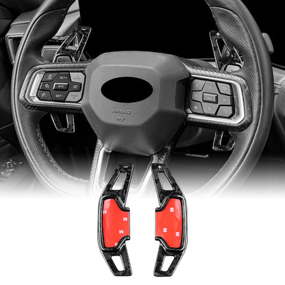 AIRSPEED 2-Piece Hard Carbon Fiber DSG Paddle Shifter Extensions for 2024-2026 Ford Mustang - detail view 7