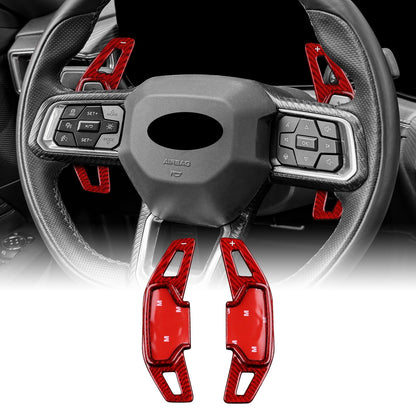 AIRSPEED 2-Piece Hard Carbon Fiber DSG Paddle Shifter Extensions for 2024-2026 Ford Mustang - detail view 7