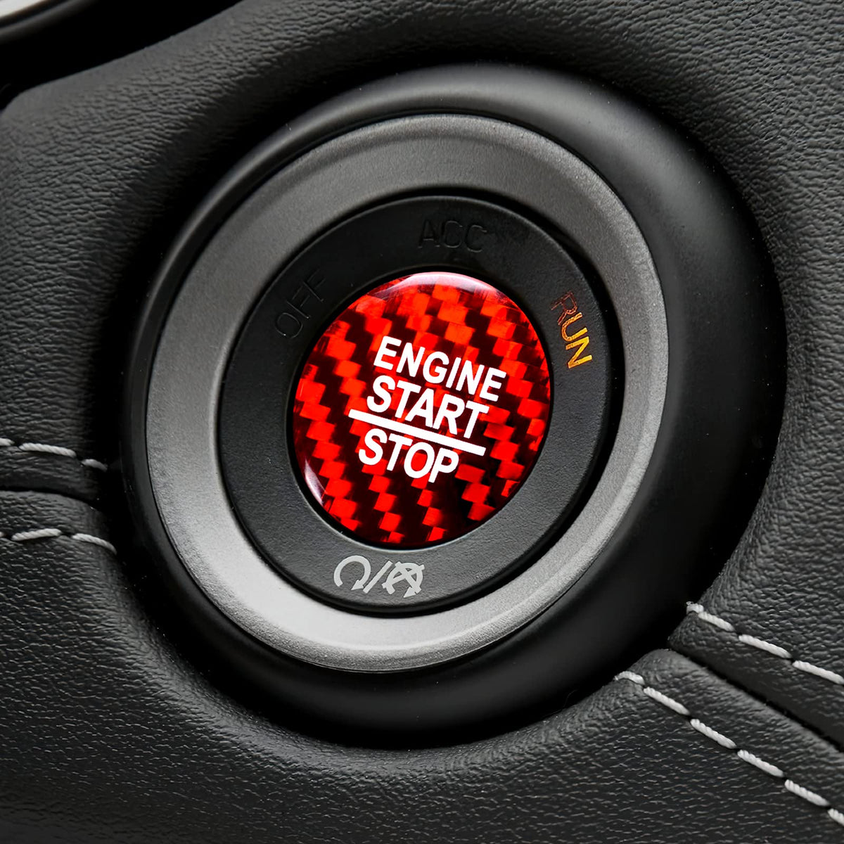 AIRSPEED for Dodge Charger Challenger SRT Durango Carbon Fiber Accessory Car Engine Start Stop Sticker Decal Interior Trim - detail view 8