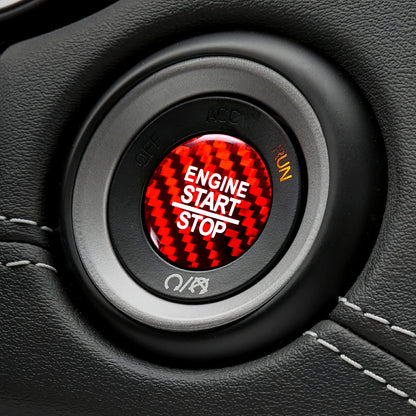AIRSPEED for Dodge Charger Challenger SRT Durango Carbon Fiber Accessory Car Engine Start Stop Sticker Decal Interior Trim - detail view 8