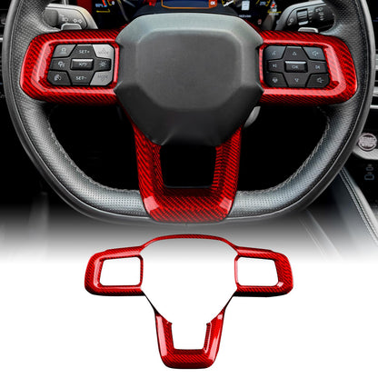 AIRSPEED Hard Carbon Fiber Steering Wheel Lower Spoke Trim for 2024-2027 Ford Mustang - detail view 10