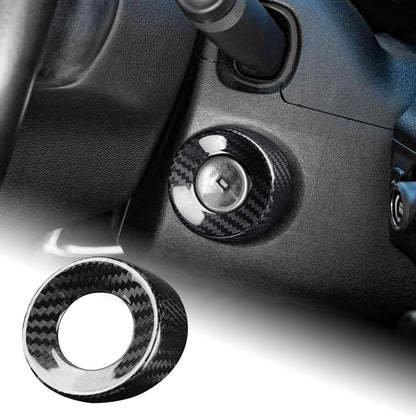 AIRSPEED Carbon Fiber Ignition Key Ring Interior Decorative Sticker for 2010-2015 Chevrolet Camaro - detail view 10