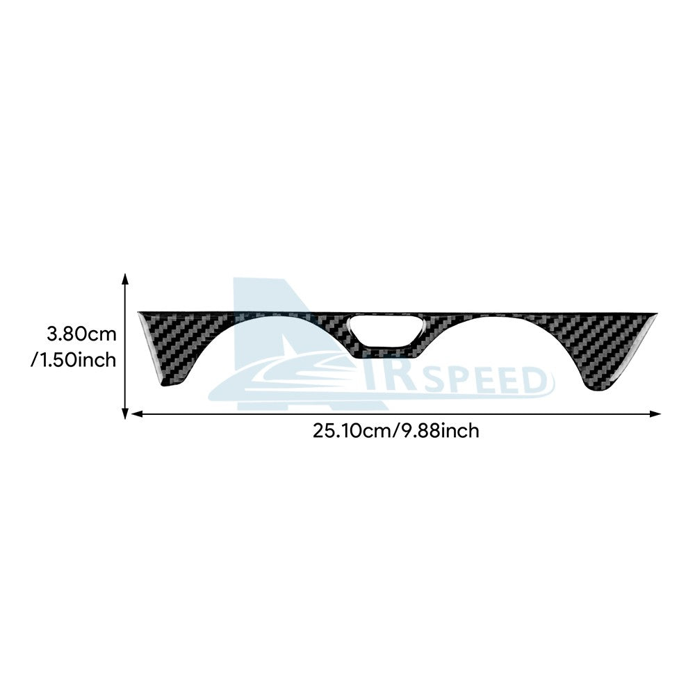 For Kia Sportage 2022-2025 Car Center Water Cup Frame Sticker Black Carbon Fiber - detail view
